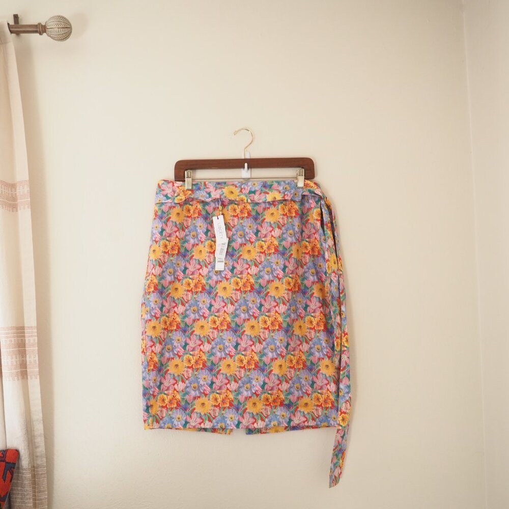 NWT Antonio Melani x Liberty Cameron Meadow Floral Skirt w/ Belt sz 14 - Picture 3 of 6